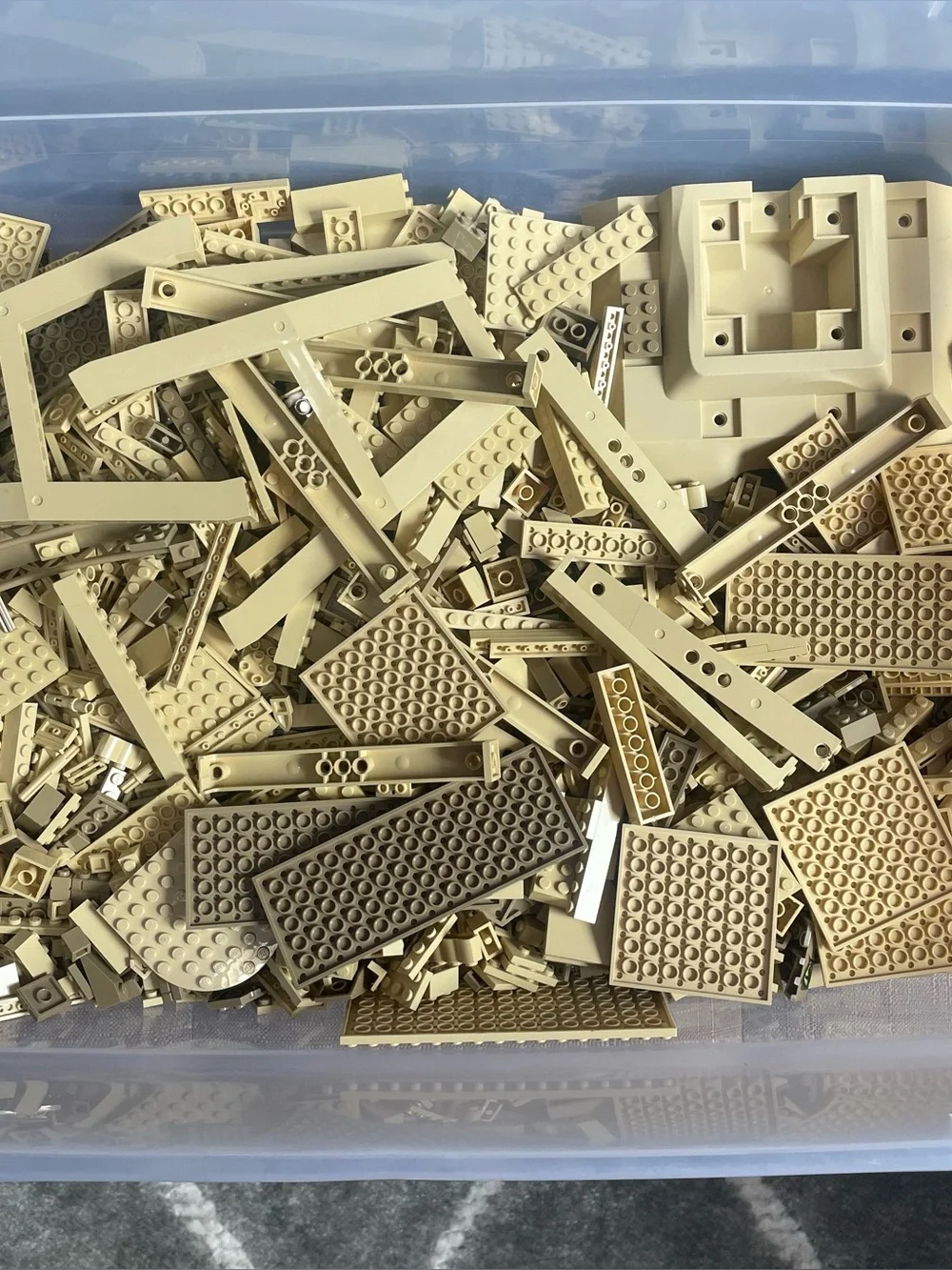 3+ Pounds Biege Lego Pieces, Assorted Pieces